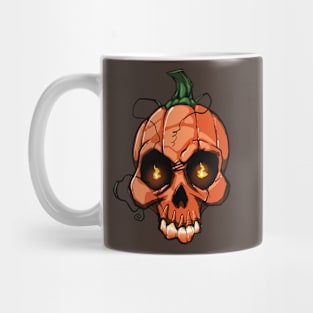 Pumpkin Skull Mug